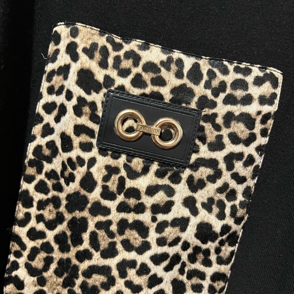 Jeanne D'arc Leopard Top 3/4 Sleeve Shirt Size 42 XL Extra Large - Picture 4 of 6